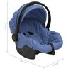 vidaXL Poussette pour b&eacute;b&eacute; 3-en-1 Bleu marine Aluminium