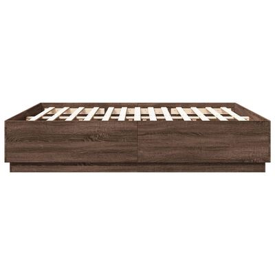 vidaXL Cadre de lit sans matelas chêne marron 180x200 cm