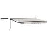 vidaXL Auvent r&eacute;tractable &eacute;lectrique Gris clair et blanc 3 x 2,5 m