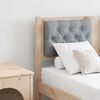 vidaXL T&ecirc;te de lit Marron et gris clair 135 cm Bois massif en pin