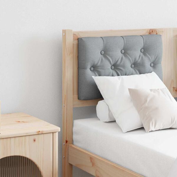 vidaXL T&ecirc;te de lit Marron et gris clair 135 cm Bois massif en pin
