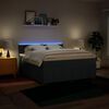 vidaXL Sommier &agrave; lattes de lit avec matelas Bleu 180x200 cm Tissu