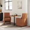 vidaXL Chaises de Salle &agrave; Manger avec Roues 2 pcs Marron Simili cuir