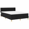 vidaXL Lit &agrave; ressorts avec matelas Noir 200 x 160 cm tissu