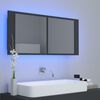 vidaXL Armoire de salle de bain &agrave; miroir LED Gris 100x12x45 Acrylique