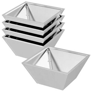 vidaXL Cache-pot de jardin 5 pc Argent&eacute; 35 x 35 x 15 cm