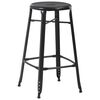 vidaXL Tabourets de bar lot de 6 noir acier