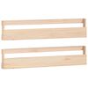 vidaXL &Eacute;tag&egrave;res &agrave; chaussures murales 2 pcs 110x9x23 cm Pin massif