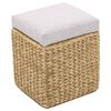 vidaXL Banc avec 2 poufs Jacinthe d'eau Gris