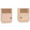vidaXL Tables de chevet 2 pcs 40x34x55 cm Bois de pin massif