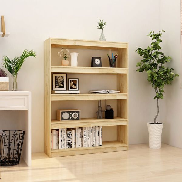 vidaXL Biblioth&egrave;que/S&eacute;parateur de pi&egrave;ce 100x30x135,5 cm pin massif