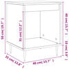 vidaXL Table de chevet Blanc brillant 40x35x50 cm Bois d&rsquo;ing&eacute;nierie