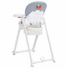 vidaXL Chaise haute b&eacute;b&eacute; Gris clair Aluminium