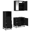 vidaXL Ensemble de mobilier de salle de bain 3 pcs Chêne noir