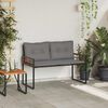 vidaXL Banc &agrave; couches en bois avec coussin Gris clair 114 x 55 x 77 cm