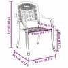 vidaXL Chaise de jardin 2 pcs Blanc 55 x 56,5 x 91cm Aluminium