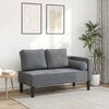 vidaXL Chaise longue avec coussins gris fonc&eacute; velours