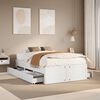 vidaXL Cadre de lit sans matelas avec tiroirs 135x190 cm bois de pin