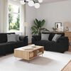 vidaXL Ensemble de canap&eacute;s 3 pcs avec coussins Noir Velours