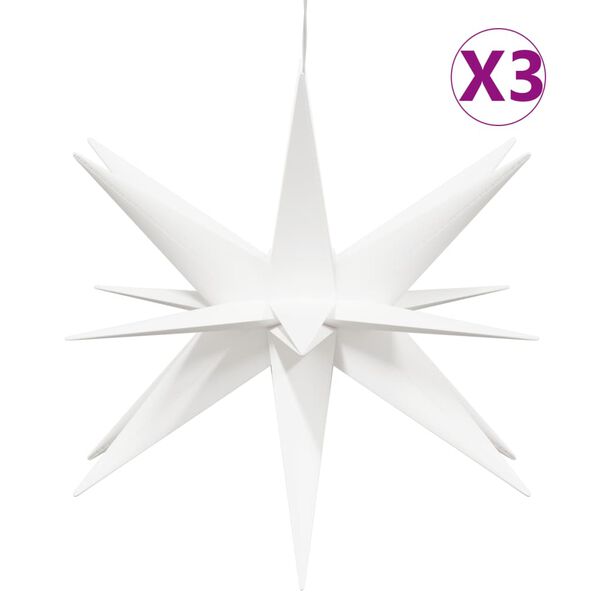 vidaXL Lumi&egrave;res de No&euml;l avec LED 3 pcs pliable blanc 57 cm