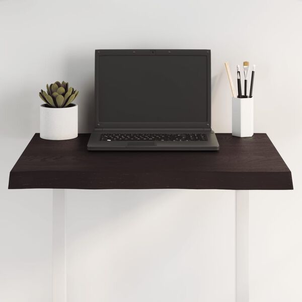 vidaXL Dessus de table bois massif trait&eacute; bordure assortie