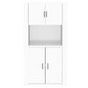 vidaXL Buffet haut Blanc brillant Bois d'ing&eacute;nierie