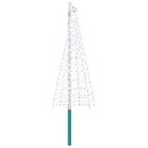 vidaXL Guirlande lumineuse de sapin de No&euml;l avec piquet et m&acirc;t 180 cm