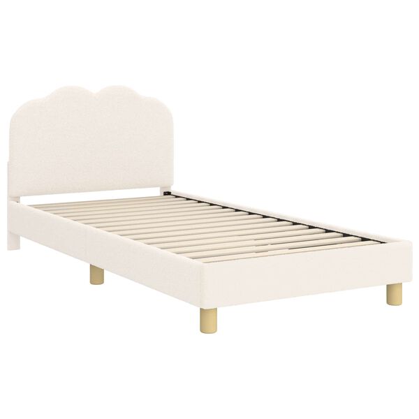 vidaXL Cadre de lit pour enfants avec t&ecirc;te de lit Cr&egrave;me 90 x 200 cm