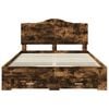 vidaXL Cadre de lit Ch&ecirc;ne fum&eacute; 140 x 190 cm Bois d'ing&eacute;nierie