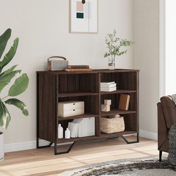 vidaXL Buffet ch&ecirc;ne marron 101x35,5x74,5 cm bois d'ing&eacute;nierie