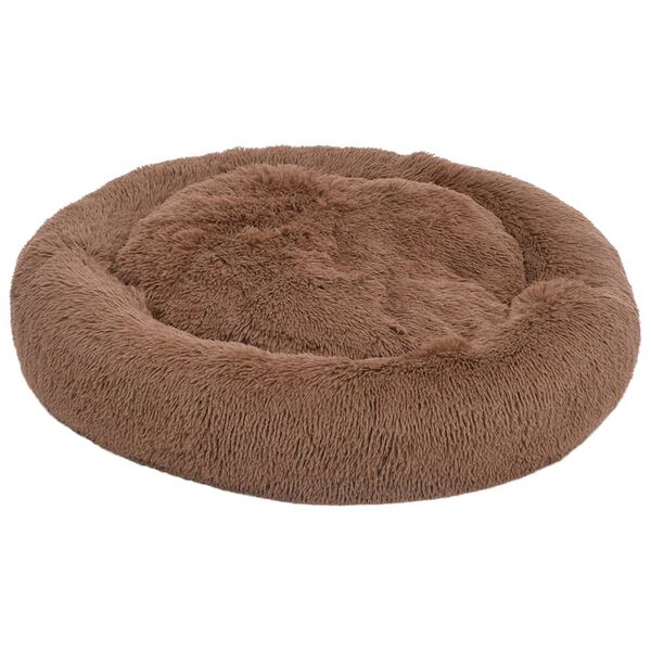 vidaXL Coussin lavable pour chiens/chats Marron 70x70x15 cm Peluche