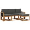 vidaXL Ensemble de canap&eacute;s d'ext&eacute;rieur 4 pcs Naturel et Anthracite