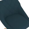 vidaXL Chaises pivotantes &agrave; manger lot de 4 bleu velours
