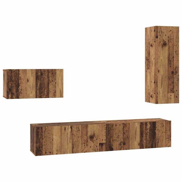 vidaXL Ensemble meuble TV 4 pcs Bois Ancien Bois d'ing&eacute;nierie