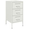 vidaXL Table de chevet blanc 36x39x68 cm acier