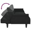 vidaXL Canap&eacute;-lit avec accoudoirs noir velours