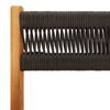 vidaXL Ensemble &agrave; manger de jardin 5pcs noir polypropyl&egrave;ne bois massif