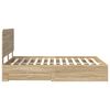 vidaXL Cadre de lit Ch&ecirc;ne Sonoma 140 x 200 cm Bois d'ing&eacute;nierie