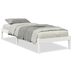 vidaXL Cadre de lit extra long sans matelas 100x220 cm bois massif pin