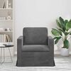 vidaXL Canap&eacute; Gris fonc&eacute;