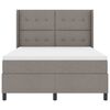 vidaXL Lit &agrave; ressorts avec matelas Taupe 200 x 140 cm tissu