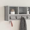 vidaXL Porte-manteau mural avec &eacute;tag&egrave;re Sonoma gris 100 x 16 x 26 cm