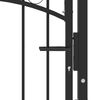 vidaXL Portail de cl&ocirc;ture avec dessus arqu&eacute; Acier 100x86 cm Noir