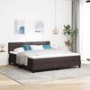 vidaXL Lit boxspring avec matelas Marron fonc&eacute; 180 x 200 cm tissu