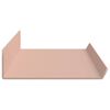 vidaXL &Eacute;tag&egrave;re flottante 4 pcs Rose 60 x 9 x 2,5 cm Acier