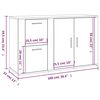vidaXL Buffet Blanc 100x33x59,5 cm Bois d'ing&eacute;nierie