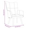 vidaXL Chaise de relaxation avec repose-pied Bleu Velours