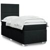 vidaXL Sommier &agrave; lattes de lit et matelas Noir 80x200 cm Tissu