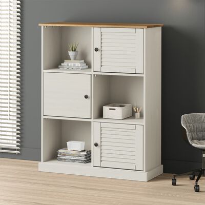 vidaXL Bibliothèque VIGO blanc 90x35x114,5 cm bois massif de pin