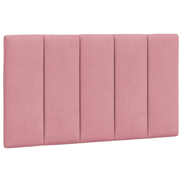 vidaXL Coussin de t&ecirc;te de lit Hanko rose 80 cm velours